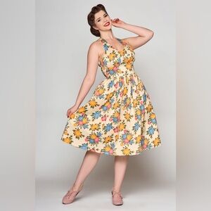 💛SOLD💛NWOT Collectif Rose Garden Pinup Dress: UK14 / L
